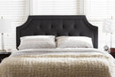 Augustine Dark Gray Fabric King Size Headboard Baxton