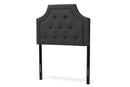 Augustine Dark Gray Fabric Twin Size Headboard Baxton