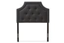 Augustine Dark Gray Fabric Twin Size Headboard Baxton
