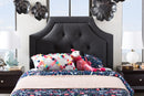 Augustine Dark Gray Fabric Twin Size Headboard Baxton