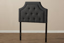 Augustine Dark Gray Fabric Twin Size Headboard Baxton