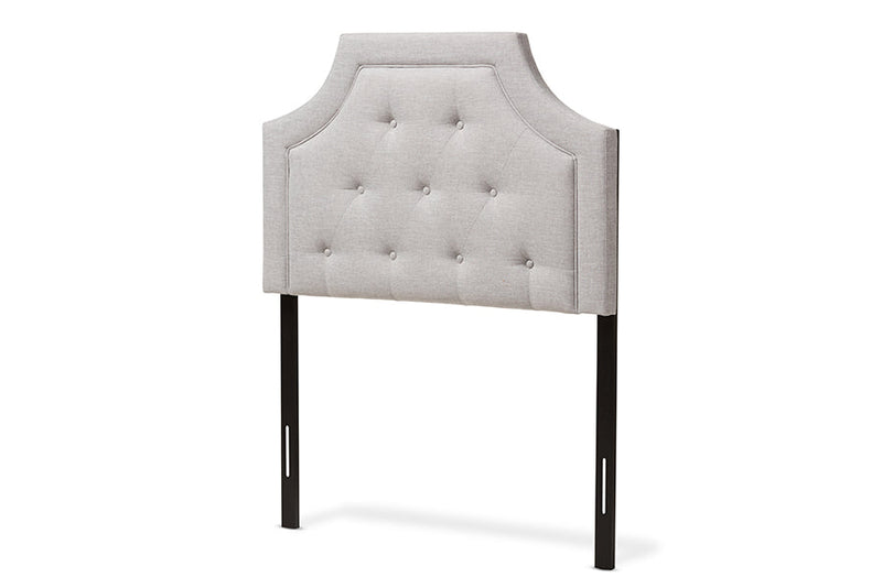 Augustine Greyish Beige Fabric Twin Size Headboard Baxton