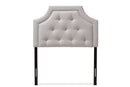 Augustine Greyish Beige Fabric Twin Size Headboard Baxton