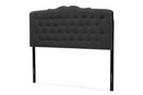 Waldmann Dark Gray Fabric Queen Size Headboard Baxton