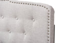 Waldmann Greyish Beige Fabric King Size Headboard Baxton