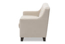 Raelynn Light Beige Fabric Upholstered Button-Tufted Living Room 3-Seater Sofa Baxton