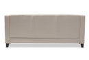 Raelynn Light Beige Fabric Upholstered Button-Tufted Living Room 3-Seater Sofa Baxton