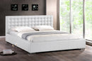 Ralayna White Modern Bed w/Upholstered Headboard (Queen Size) Baxton