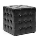 Henry Black Modern Cube Ottoman (Set of 2) Baxton