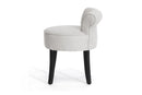 Ivora Button Tufted Beige Linen Modern Lounge Stool Baxton