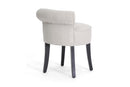 Ivora Button Tufted Beige Linen Modern Lounge Stool Baxton