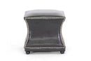 Kuro Dark Brown Modern Leather Ottoman Baxton