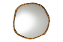Casey Irregular Shape Accent Mirror with Antique Goldleaf Frame