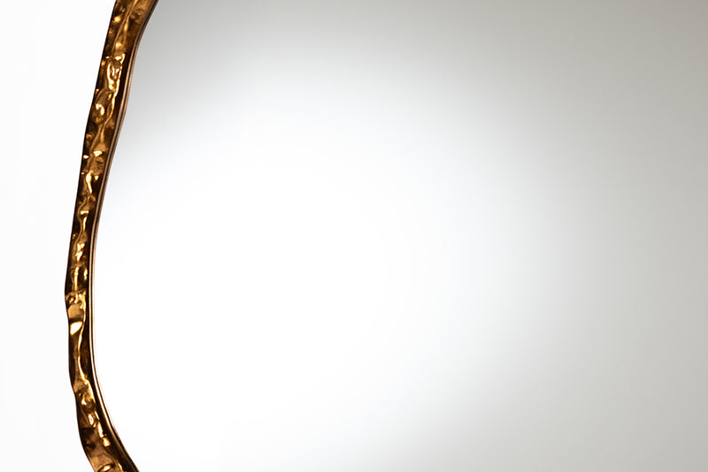 Casey Irregular Shape Accent Mirror with Antique Goldleaf Frame