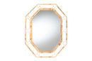 Janethy Octagonal Natural Rattan Wall Mirror with Open Loop Detailing