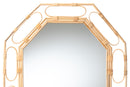 Janethy Octagonal Natural Rattan Wall Mirror with Open Loop Detailing