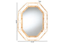 Janethy Octagonal Natural Rattan Wall Mirror with Open Loop Detailing
