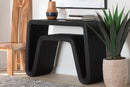 Cosby Black Rattan Console Table