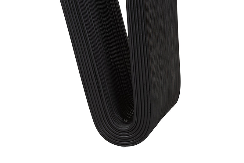 Cosby Black Rattan Console Table