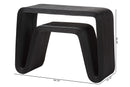 Cosby Black Rattan Console Table