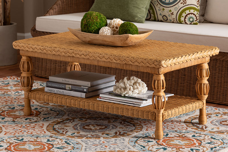 Kelsy Natural Rattan Coffee Table