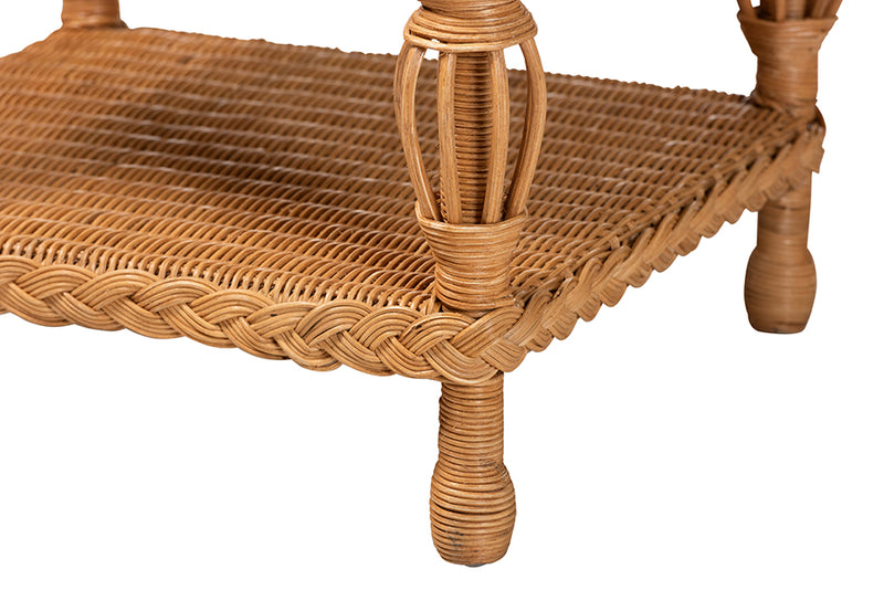 Kelsy Natural Rattan End Table