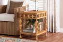 Kelsy Natural Rattan End Table