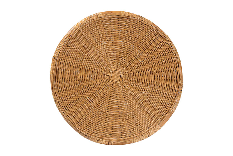 Jalyn Natural Rattan Round End Table