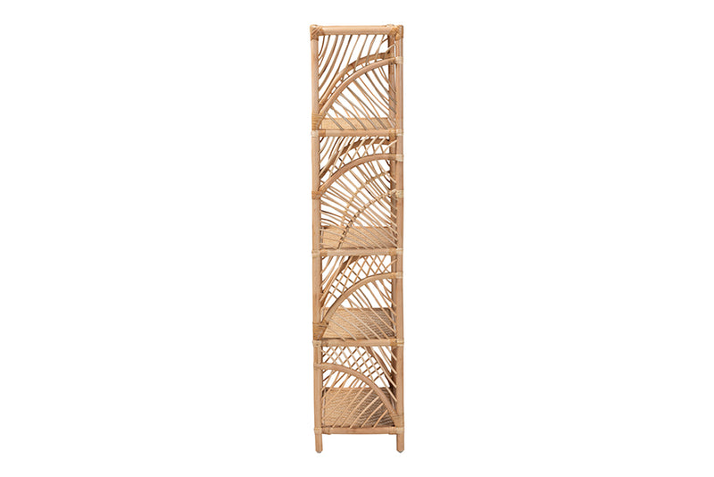 Abel Natural Rattan 4-Tier Display Shelf