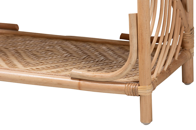 Abel Natural Rattan 4-Tier Display Shelf