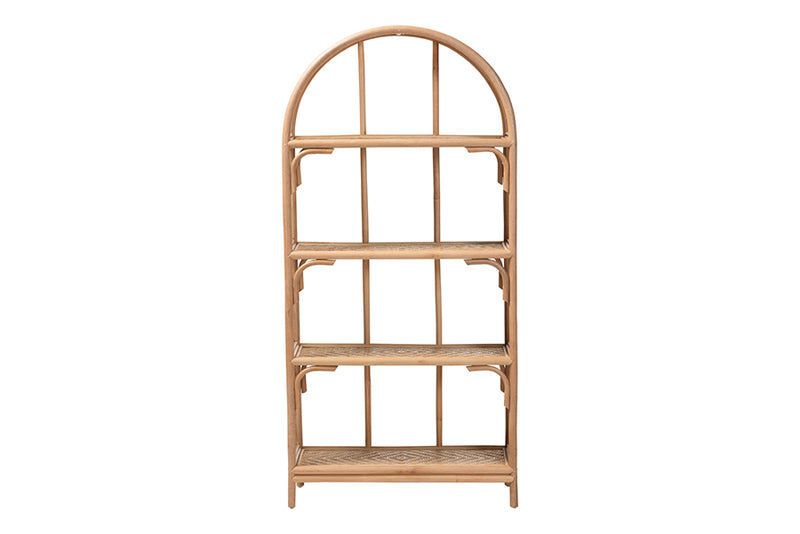Mistic Natural Rattan 4-Tier Display Shelf