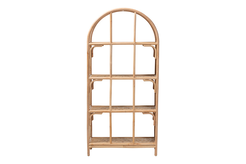 Mistic Natural Rattan 4-Tier Display Shelf