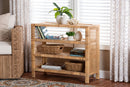 Enzo Natural Rattan 4-Tier Display Shelf