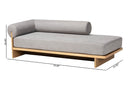 Donovan Left-Arm Chaise Lounge with Solid Wood Base