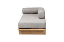 Donovan Left-Arm Chaise Lounge with Solid Wood Base