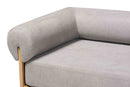 Donovan Left-Arm Chaise Lounge with Solid Wood Base