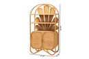 Kasper Peacock Fan Natural Rattan Cabinet
