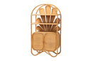 Kasper Peacock Fan Natural Rattan Cabinet