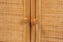 Kasper Peacock Fan Natural Rattan Cabinet