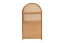 Kenny Two Drawers and Doors Arched Natural Rattan Storage Cabinet