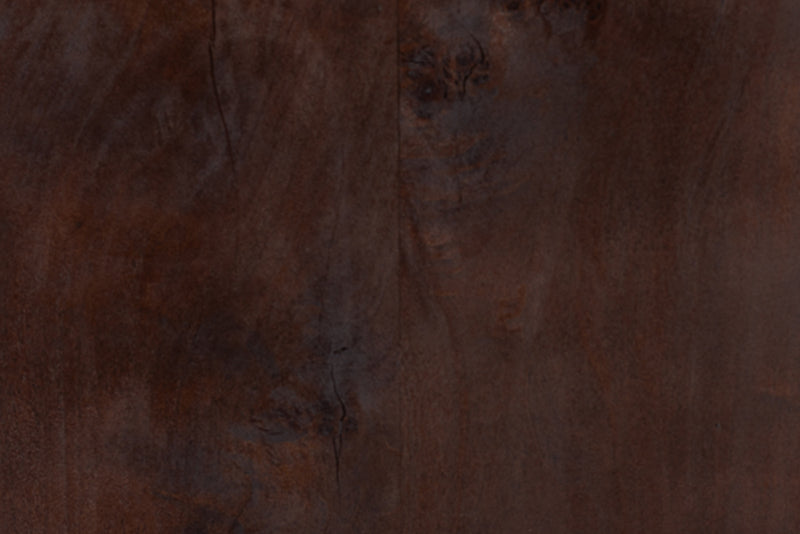 Willis Real Burl Wood Console Table in Dark Walnut Brown