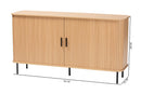 Dominic Fluted Wood Sideboard 55" Wide