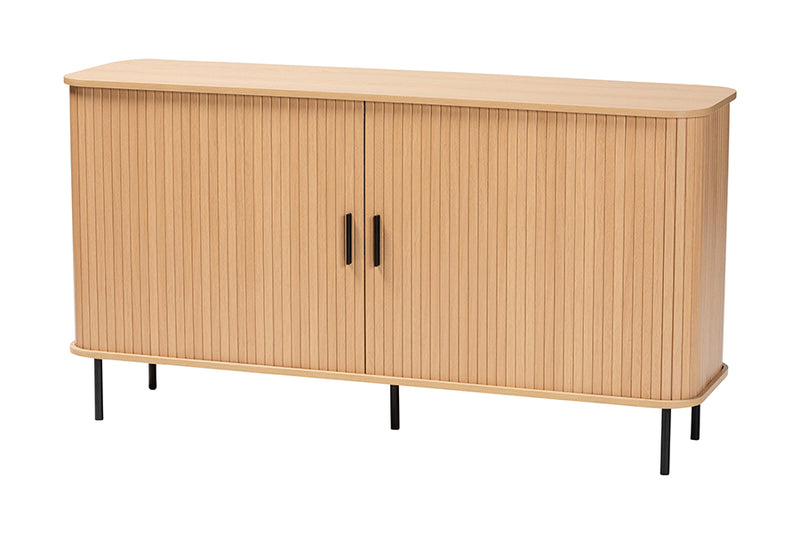 Dominic Fluted Wood Sideboard 55" Wide