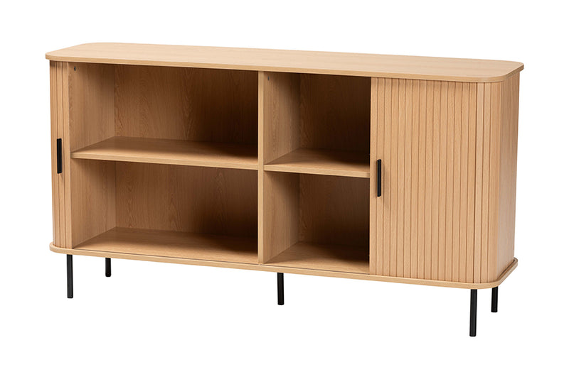 Dominic Fluted Wood Sideboard 55" Wide