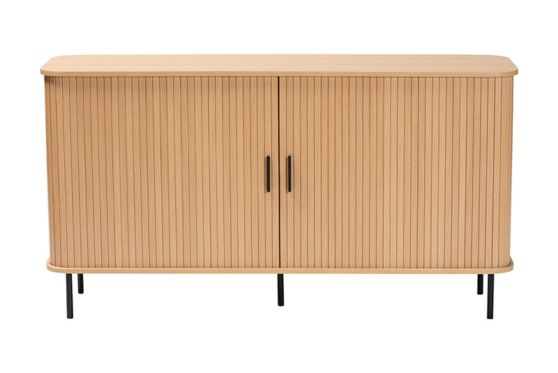 Dominic Fluted Wood Sideboard 55" Wide