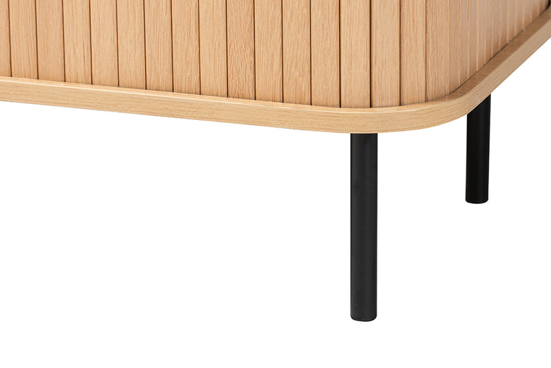 Dominic Fluted Wood Sideboard 55" Wide