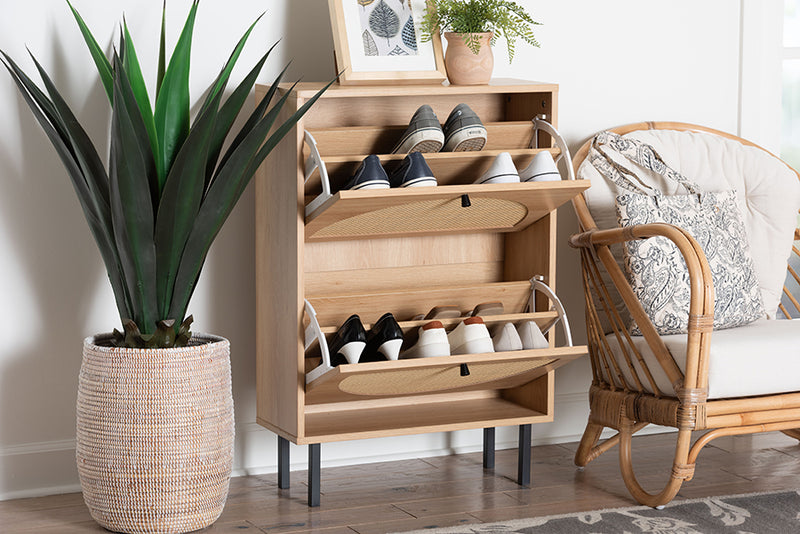 Optimus 12-Pair Wood Shoe Cabinet