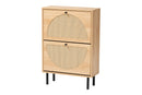 Optimus 12-Pair Wood Shoe Cabinet