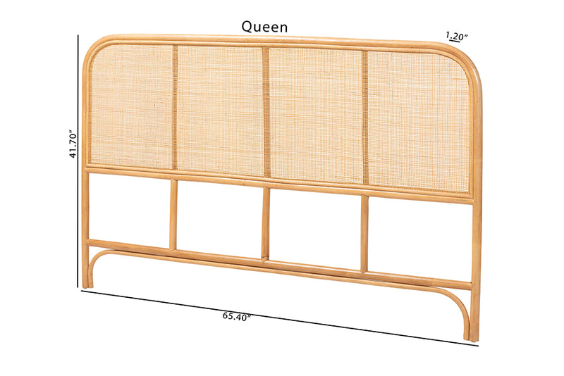Arista Natural Rattan Standalone Headboard