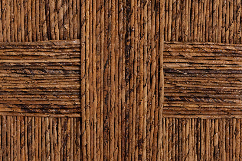 Cachet Seagrass Counter Stool Set of 2 with Woven Seat and Backrest